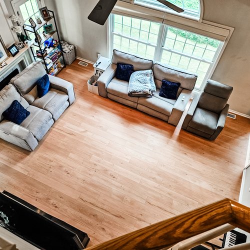 Flooring in an open concept living room in Grand Rapids, MI