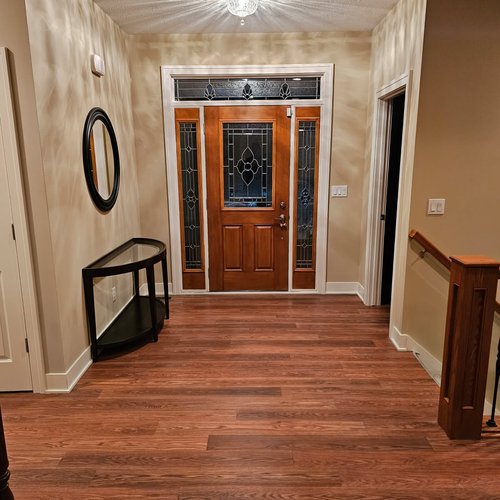 Hardwood Flooring in a traditional hallway