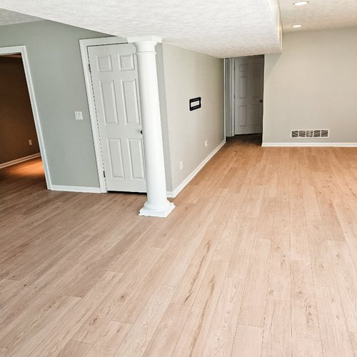 Grand Rapids flooring installation in an open room